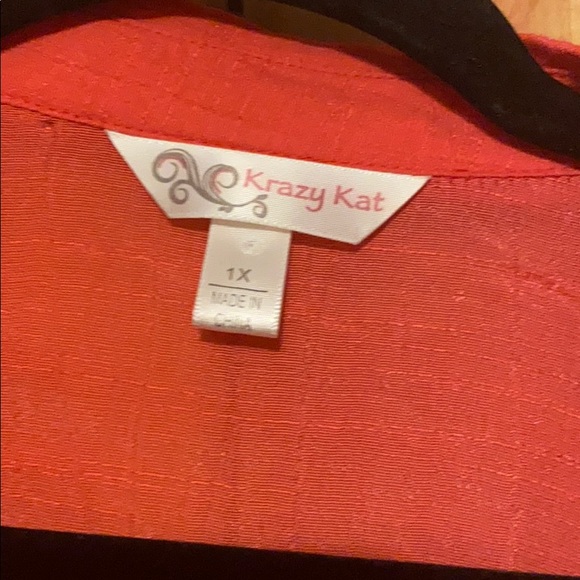 Watermelon color-lightweight tie blouse for beach - Picture 4 of 5